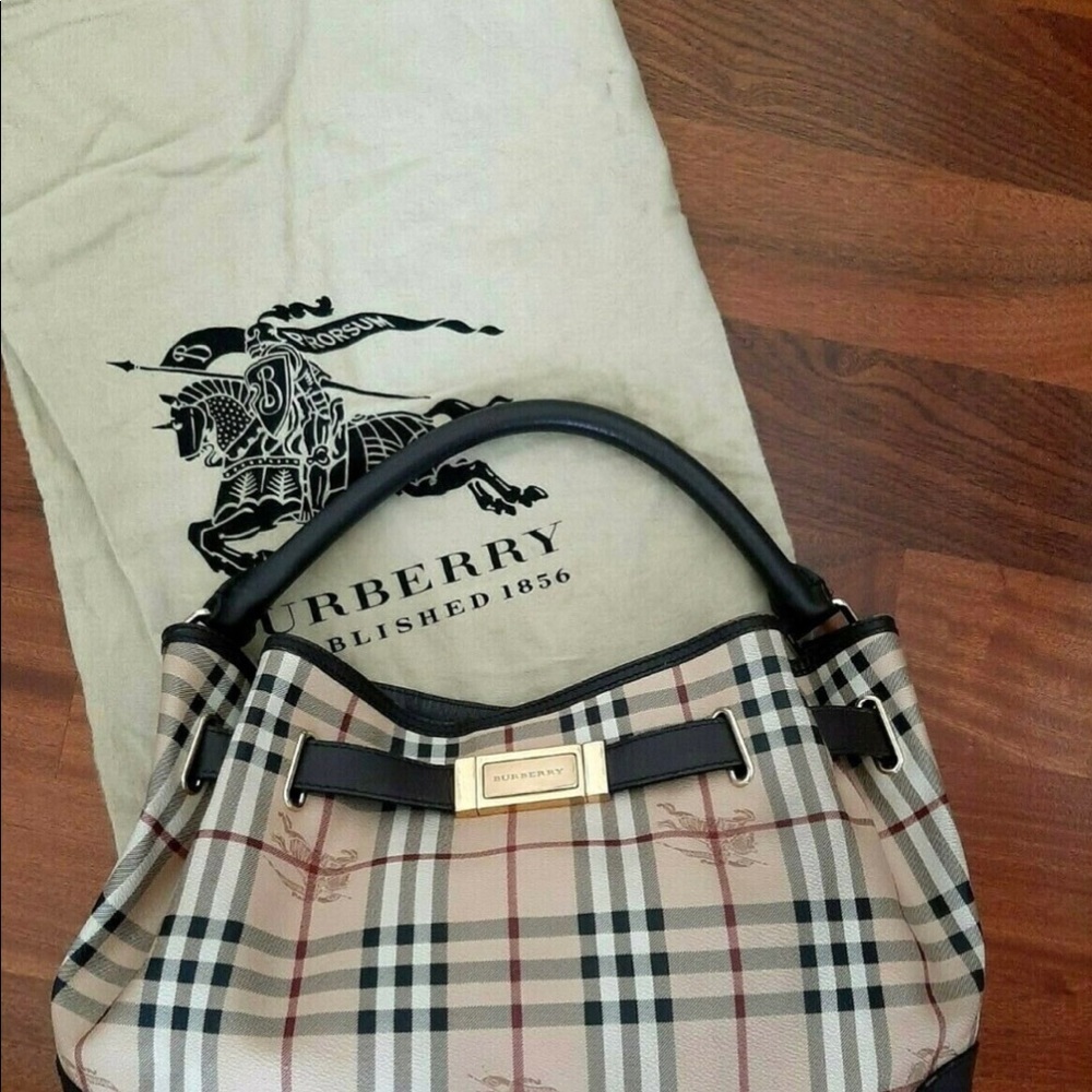 Burberry Willenmore Haymarket Check Medium Hobo Bag - Picture 3 of 13